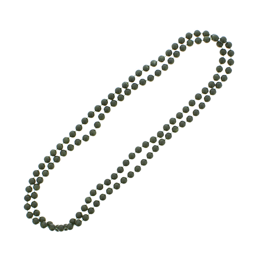 Marble Effect Long Plastic Beaded Necklace