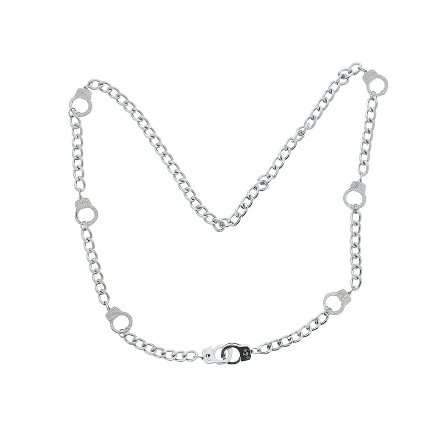 Metal Handcuff Link Chain Aesthetic Necklace