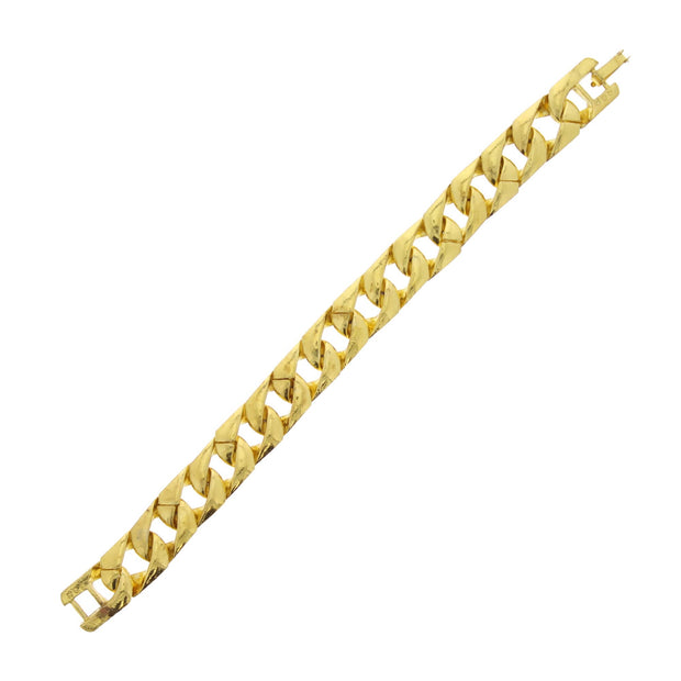 Men's Strong Gold Curb Heavy Chain Bracelet