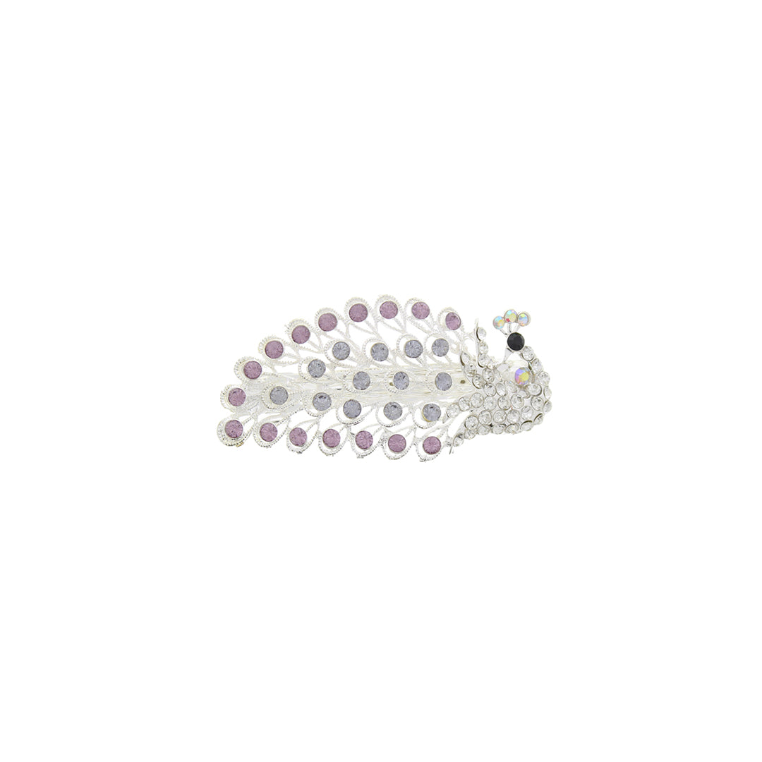 Set of 12 Metal Peacock Rhinestone Elegant Hair Clips