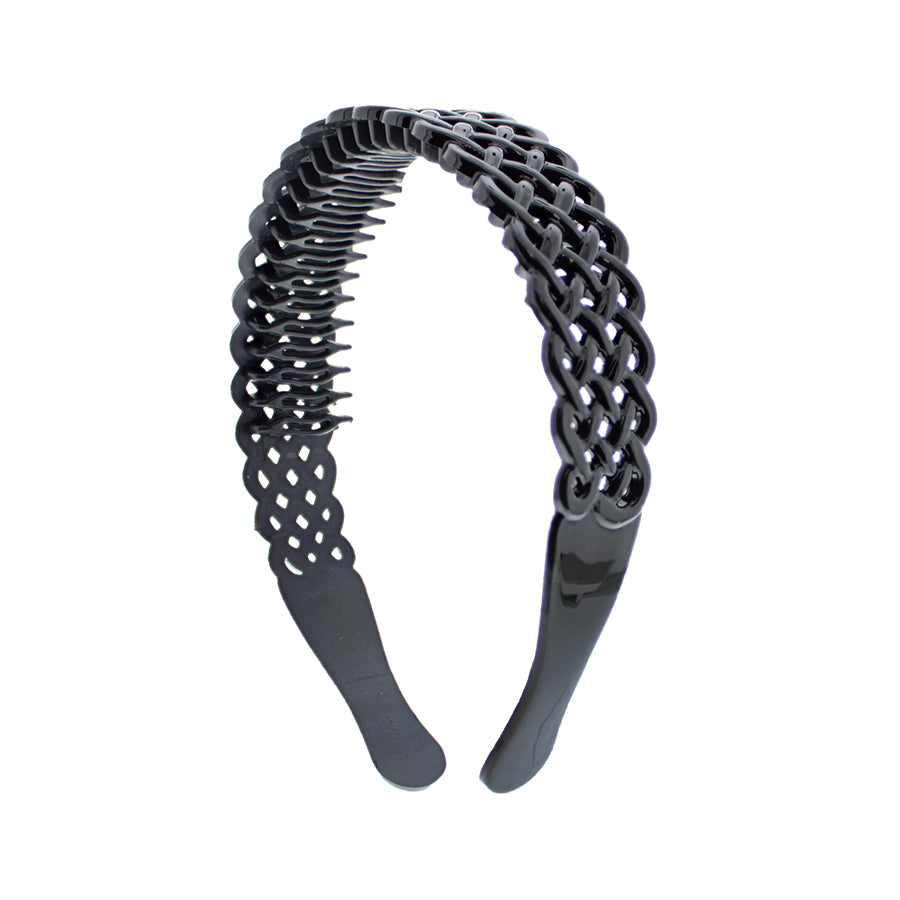 3cm Criss Cross Black Aliceband