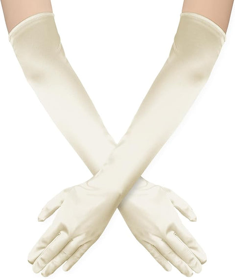 Very Long Satin Gloves