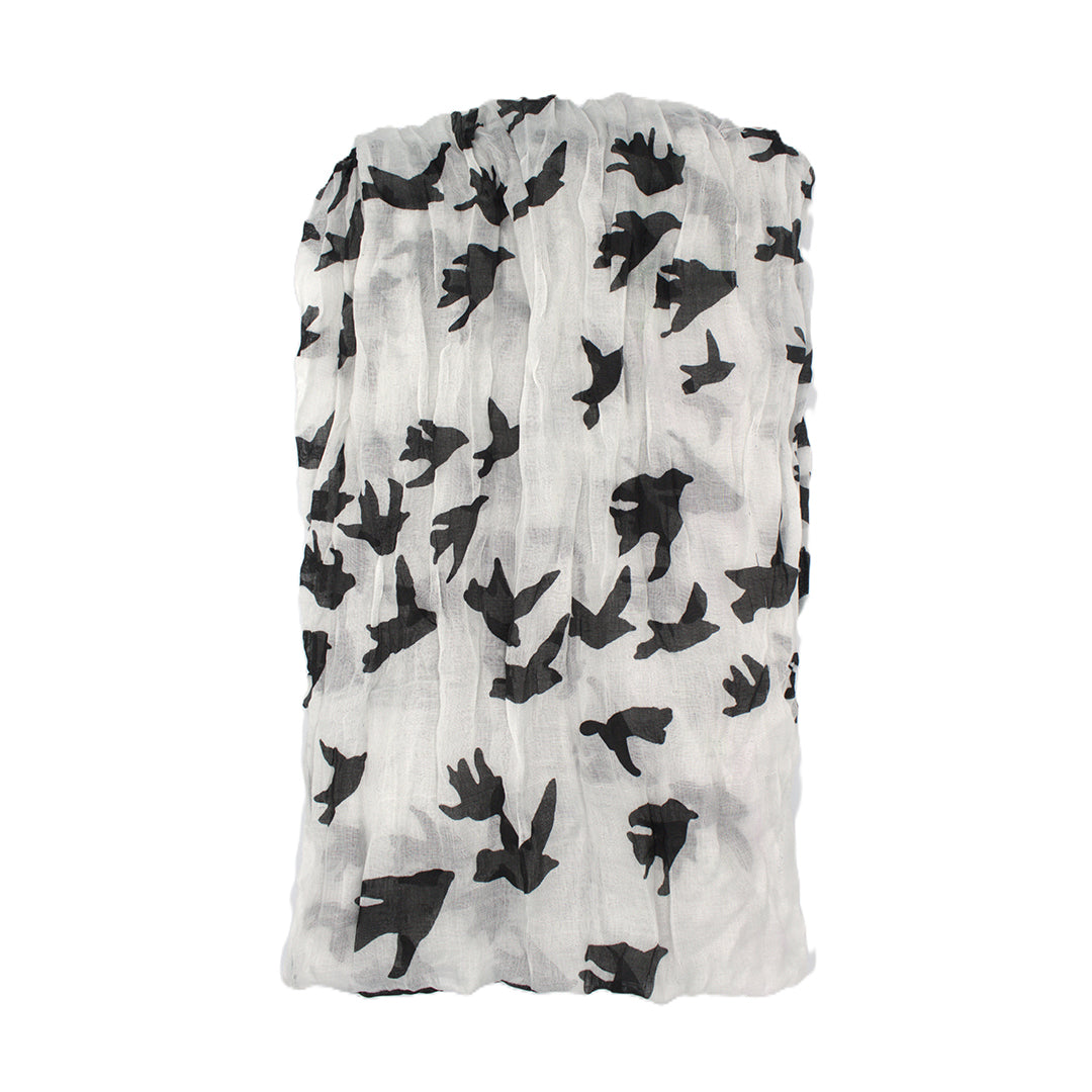 Dove Print Long Scarf