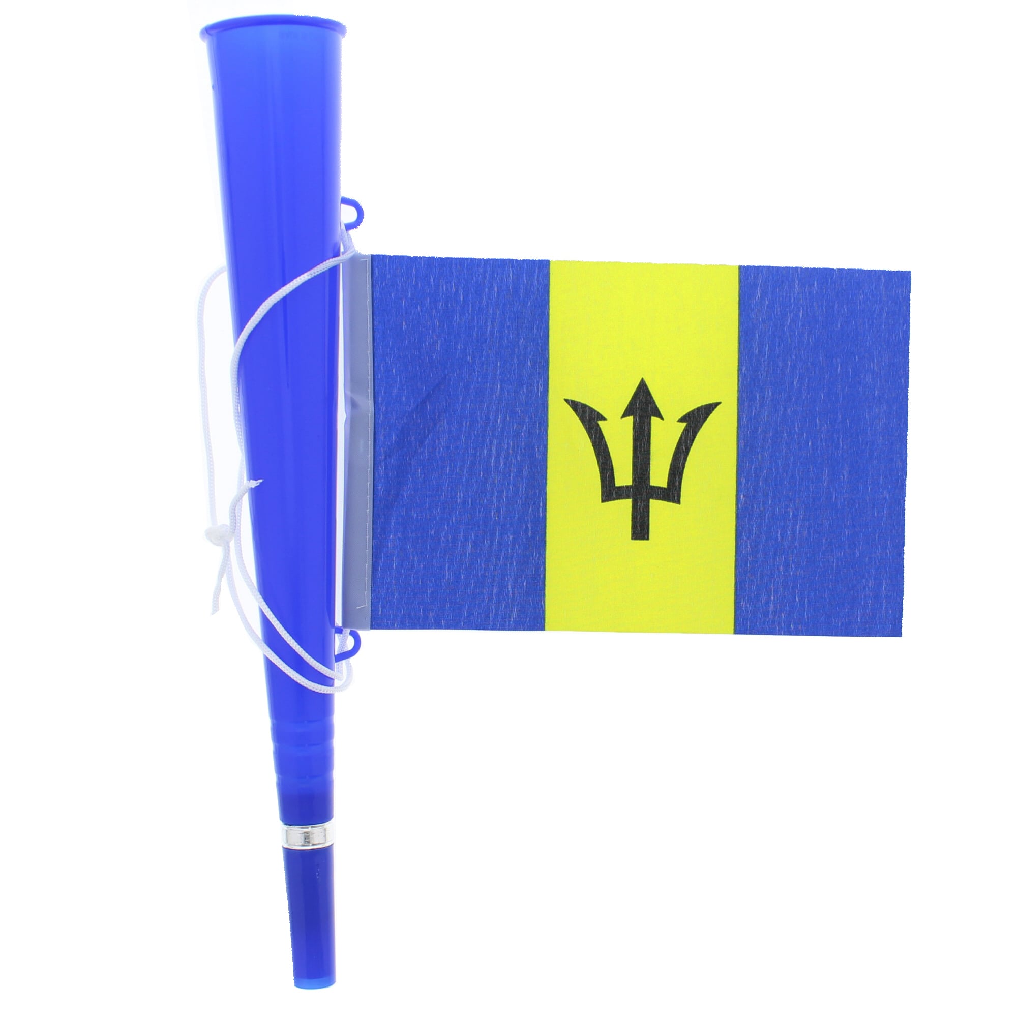 Blue Woofer Horn with Barbados Flag