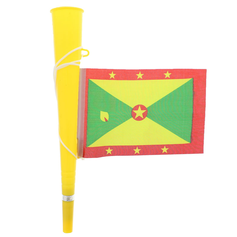 Yellow Woofer Horn with Grenada Flag