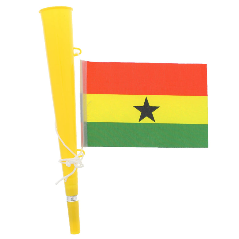 Yellow Woofer Horn with Ghana Flag