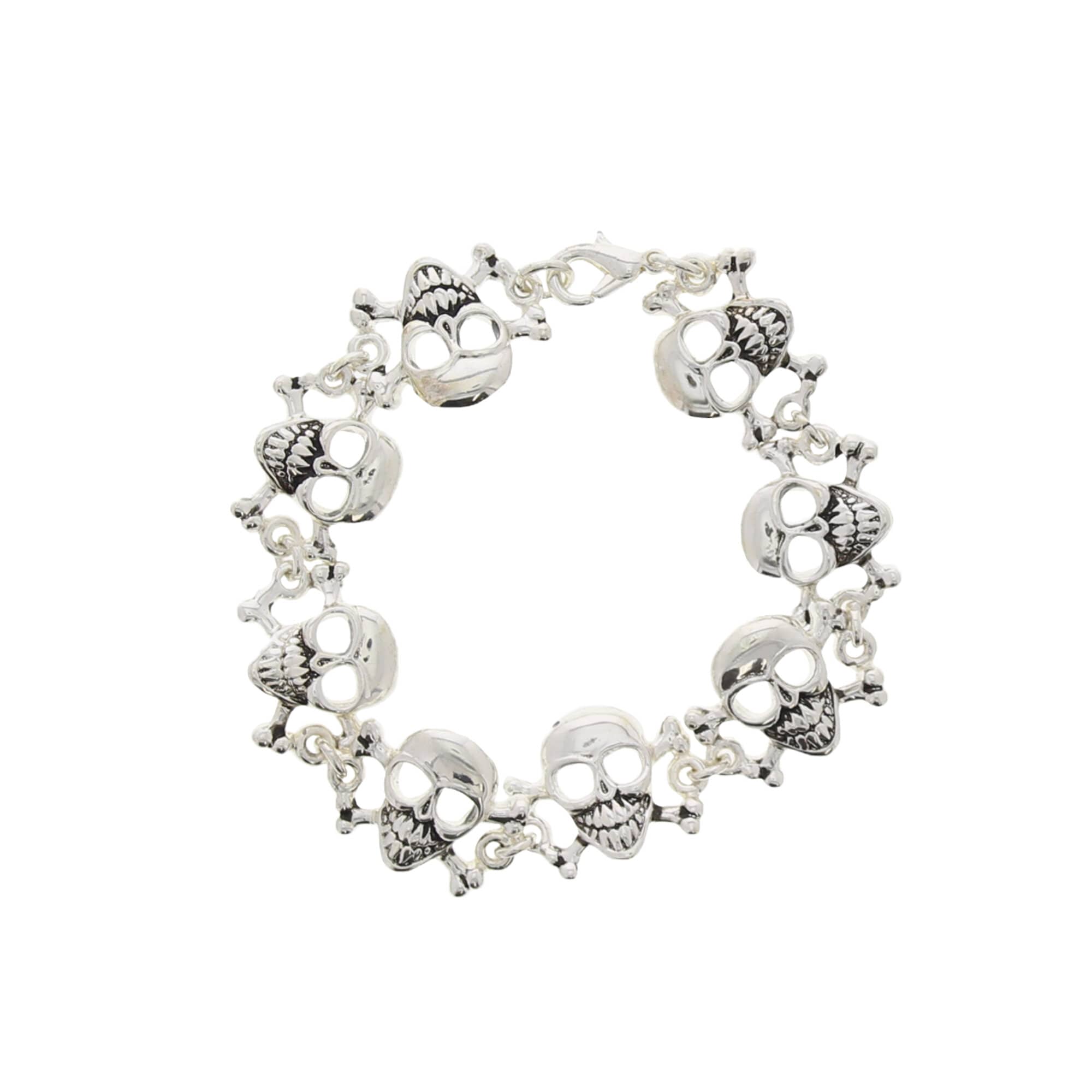Skull & Crossbones Metal Bracelet