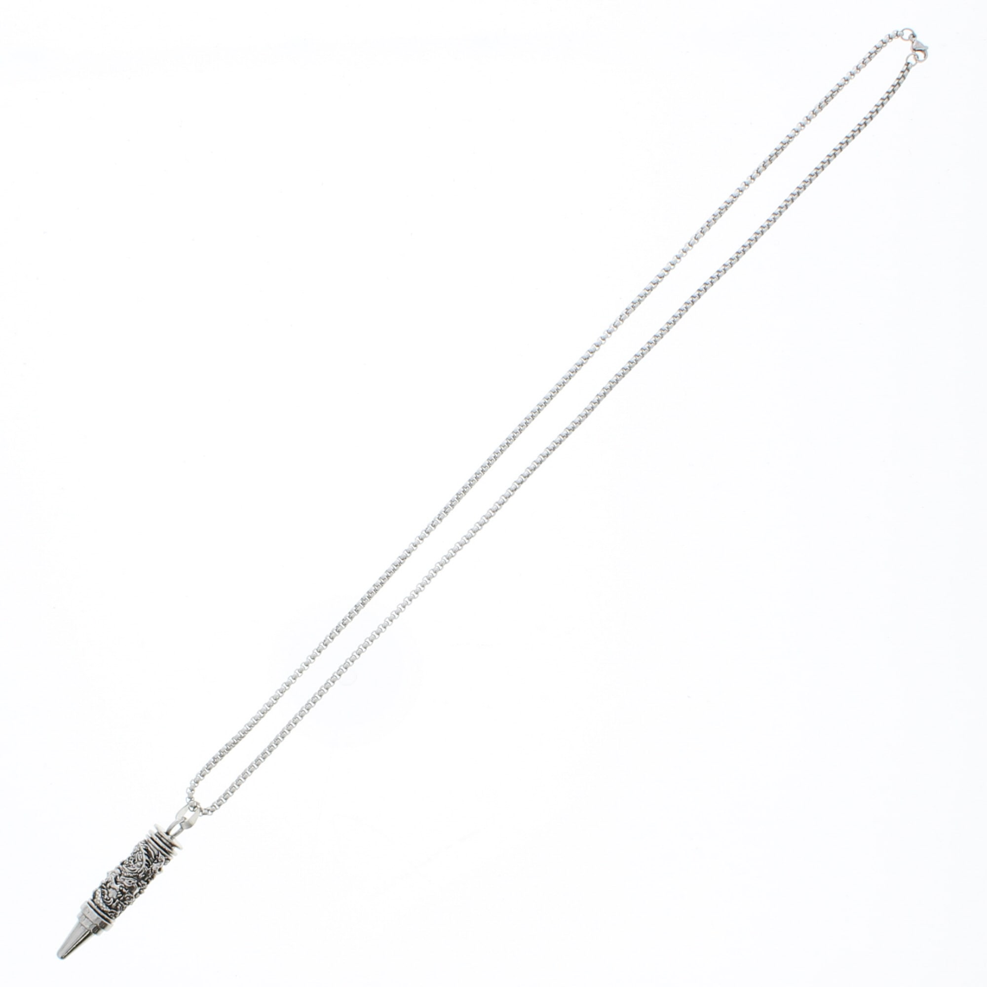 Patterned Heavy Bullet Chain Necklace