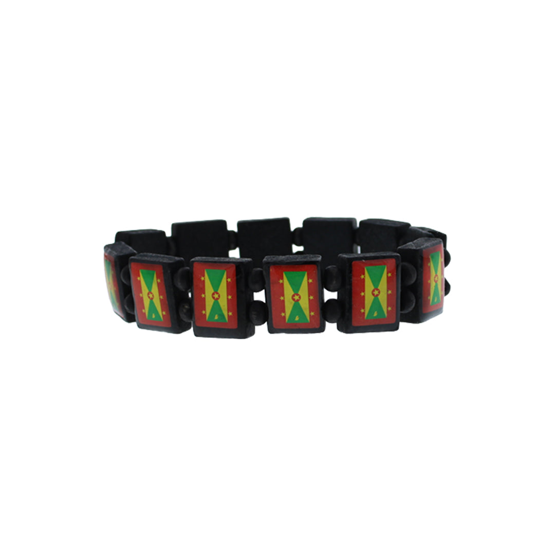 Grenada Flag Wooden Bracelet
