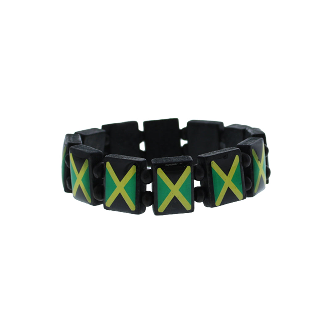 Jamaica Flag Wooden Bracelet