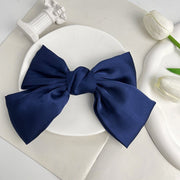 Large Satin Hair Bow on Barrette