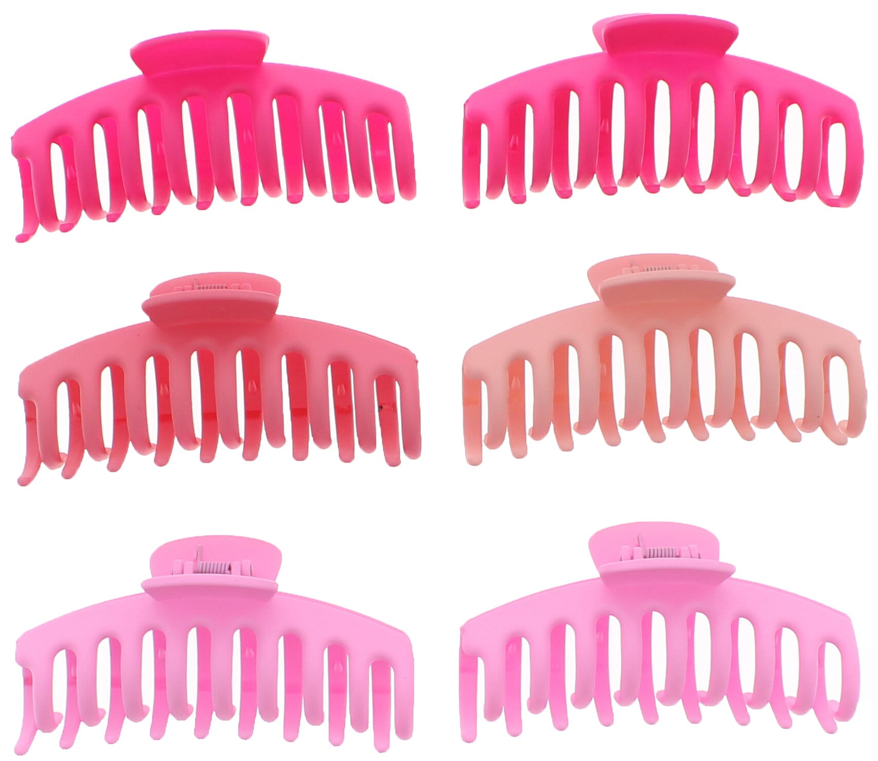 11cm Pink Matte Finish Barrel Hair Claw Clips