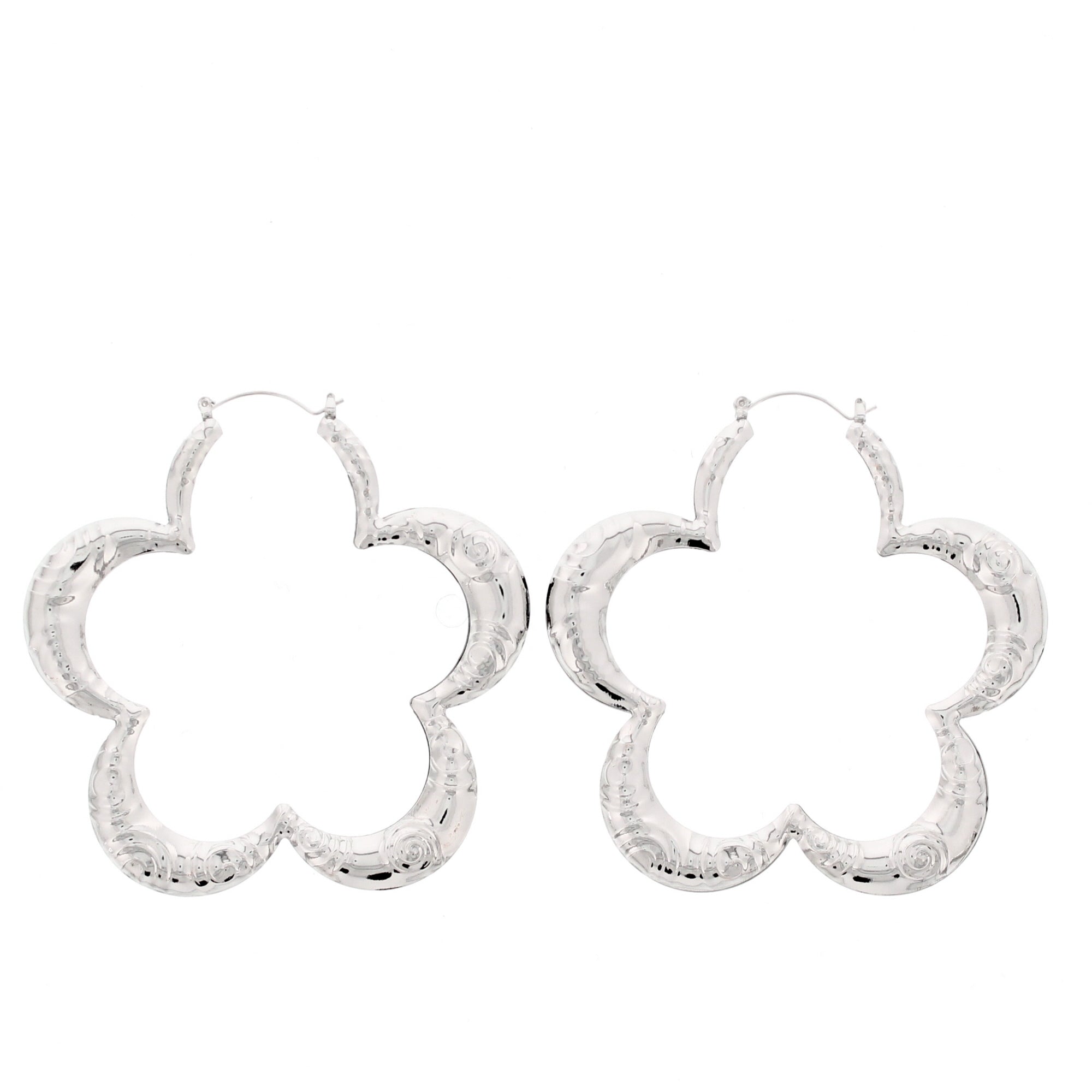 Flower Shape Patterned Earrings