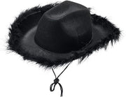 Cowboy Hat with Fur Outline