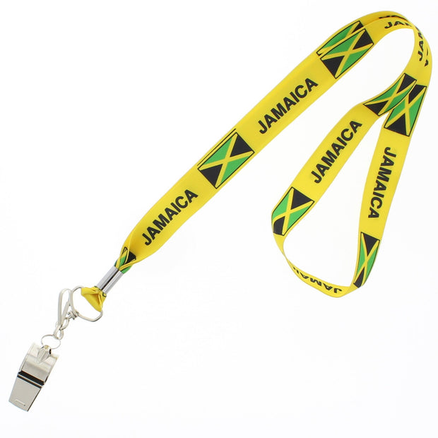 Metal Whistle on Jamaica Lanyard
