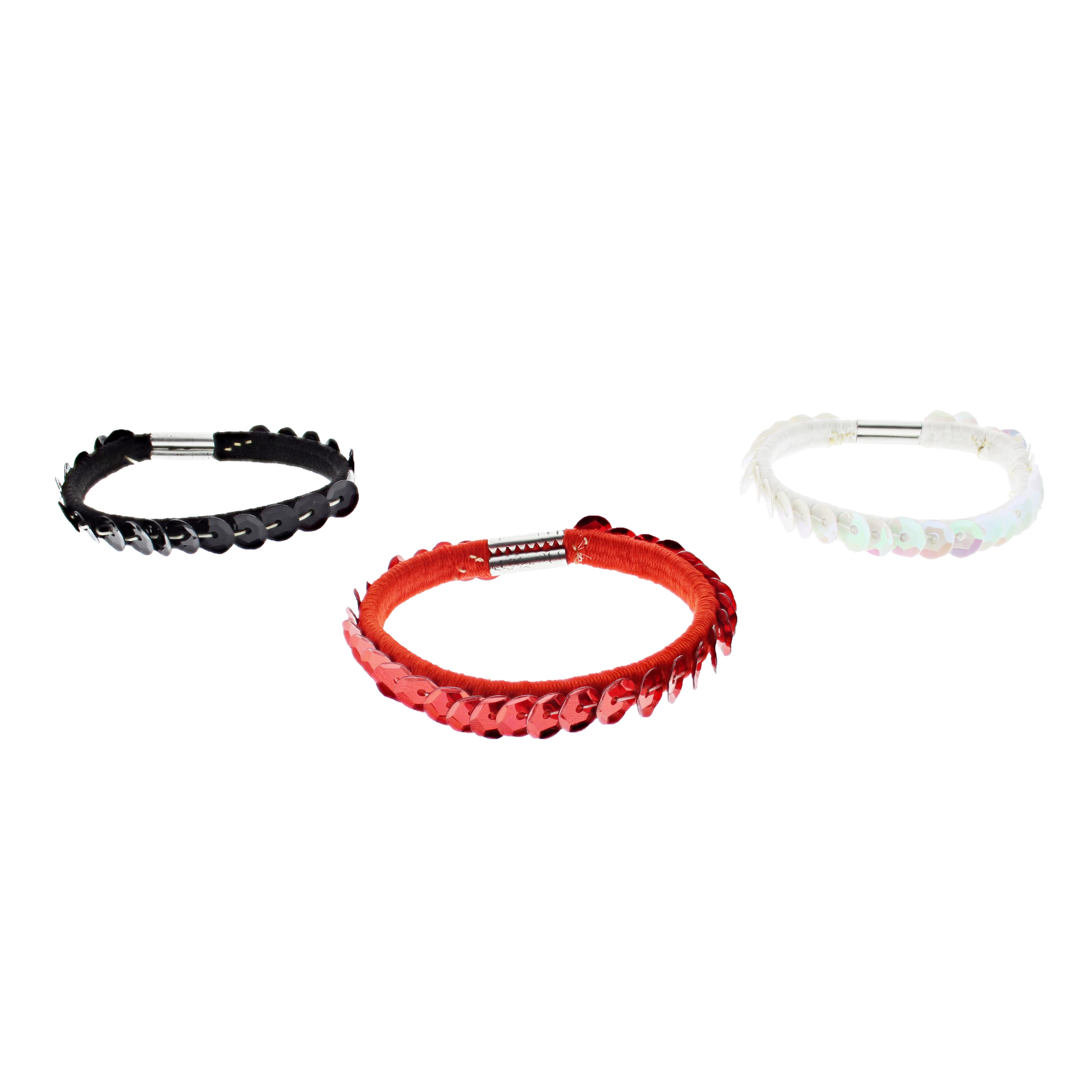 Hair Elastics with Sequins 18pcs/card