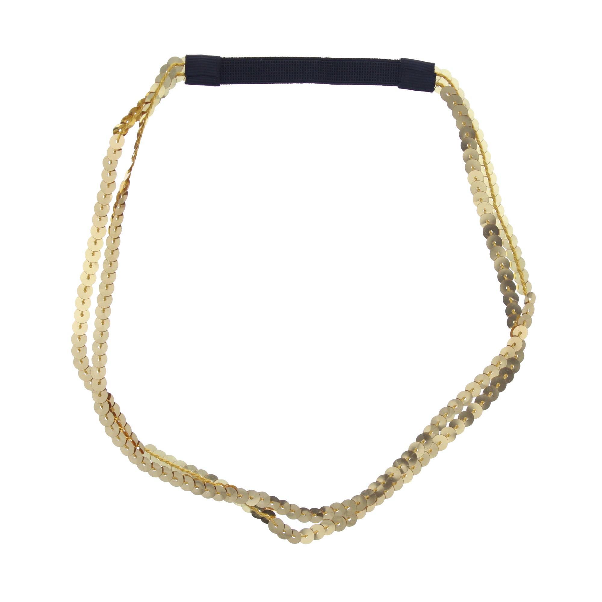 Metal Free Sequins Head Elastic