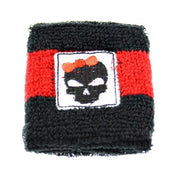 Bowed Skull on Towelling Sweatbands