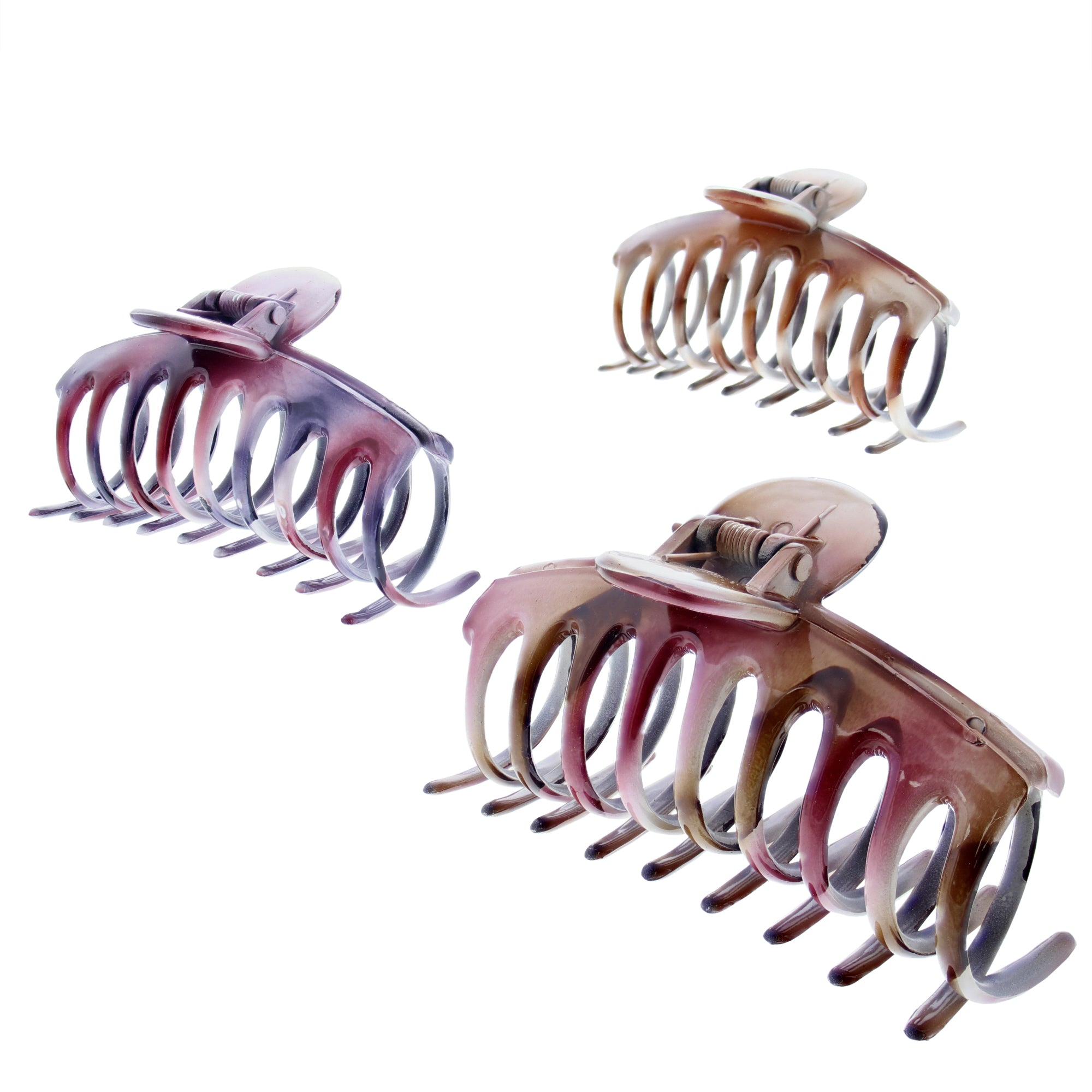 9cm Winter 2 Tone Barrel Hair Claw Clips