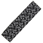 Assorted Red & White CND Peace Symbols on Black Headbands