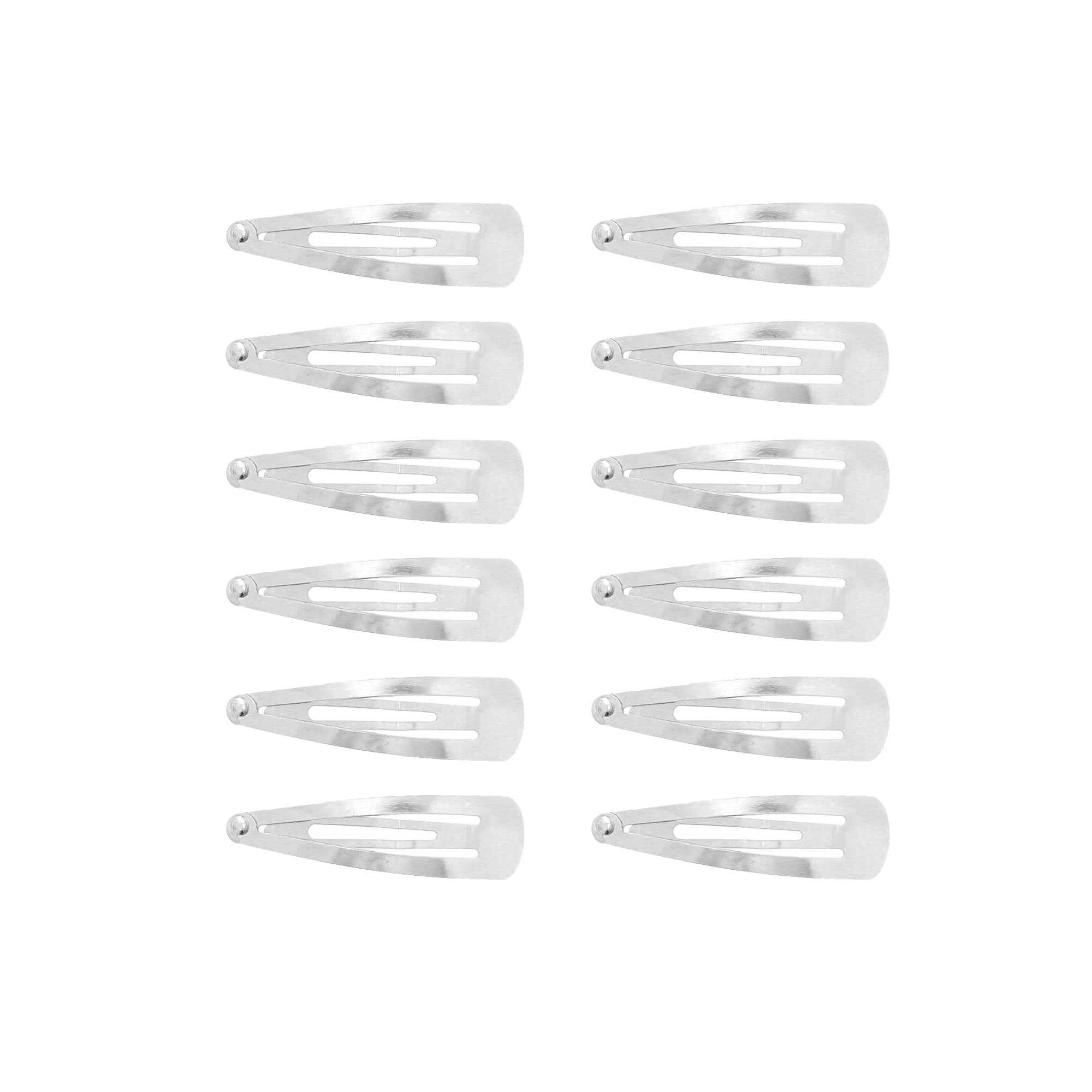 12 on a Card 5cm Metal Hair Snapclips