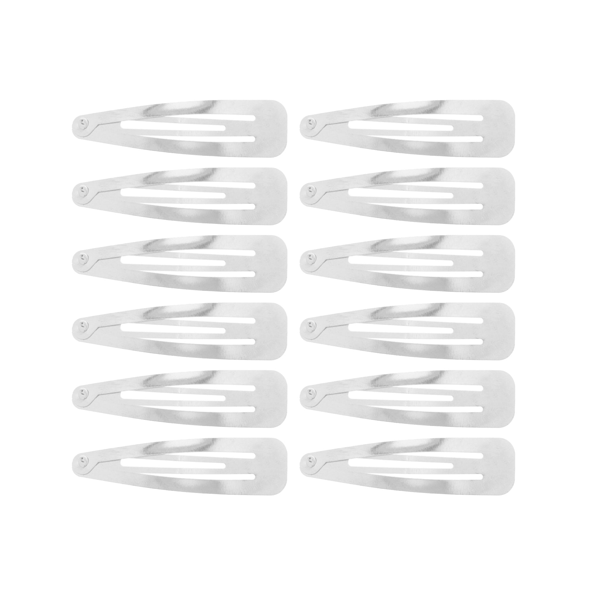 12 on a Card 7cm Metal Hair Snapclips
