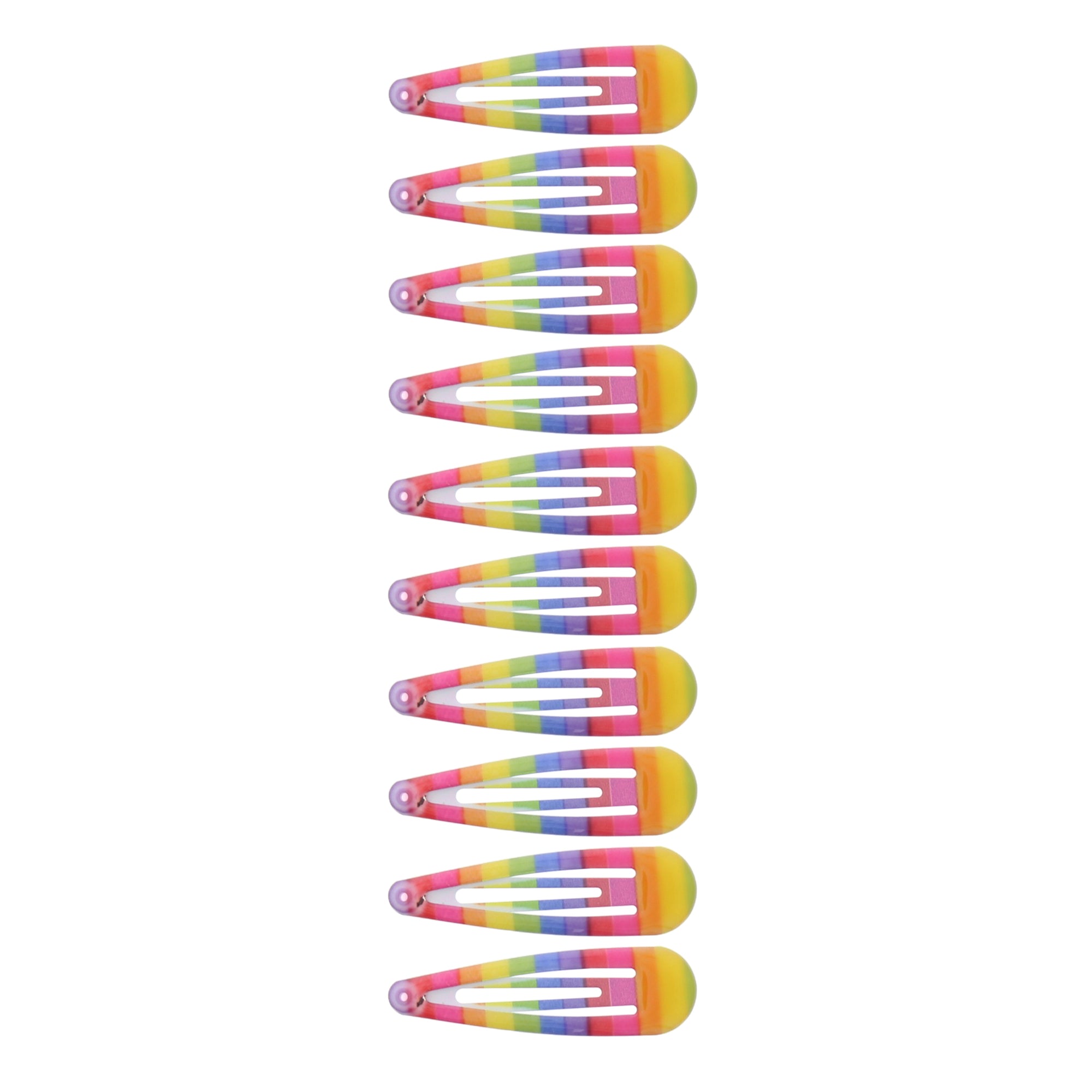 10 on a Card Rainbow Stripes Epoxy Snapclips