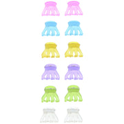 Pack of 12 Translucent Pastel Mini Clamps