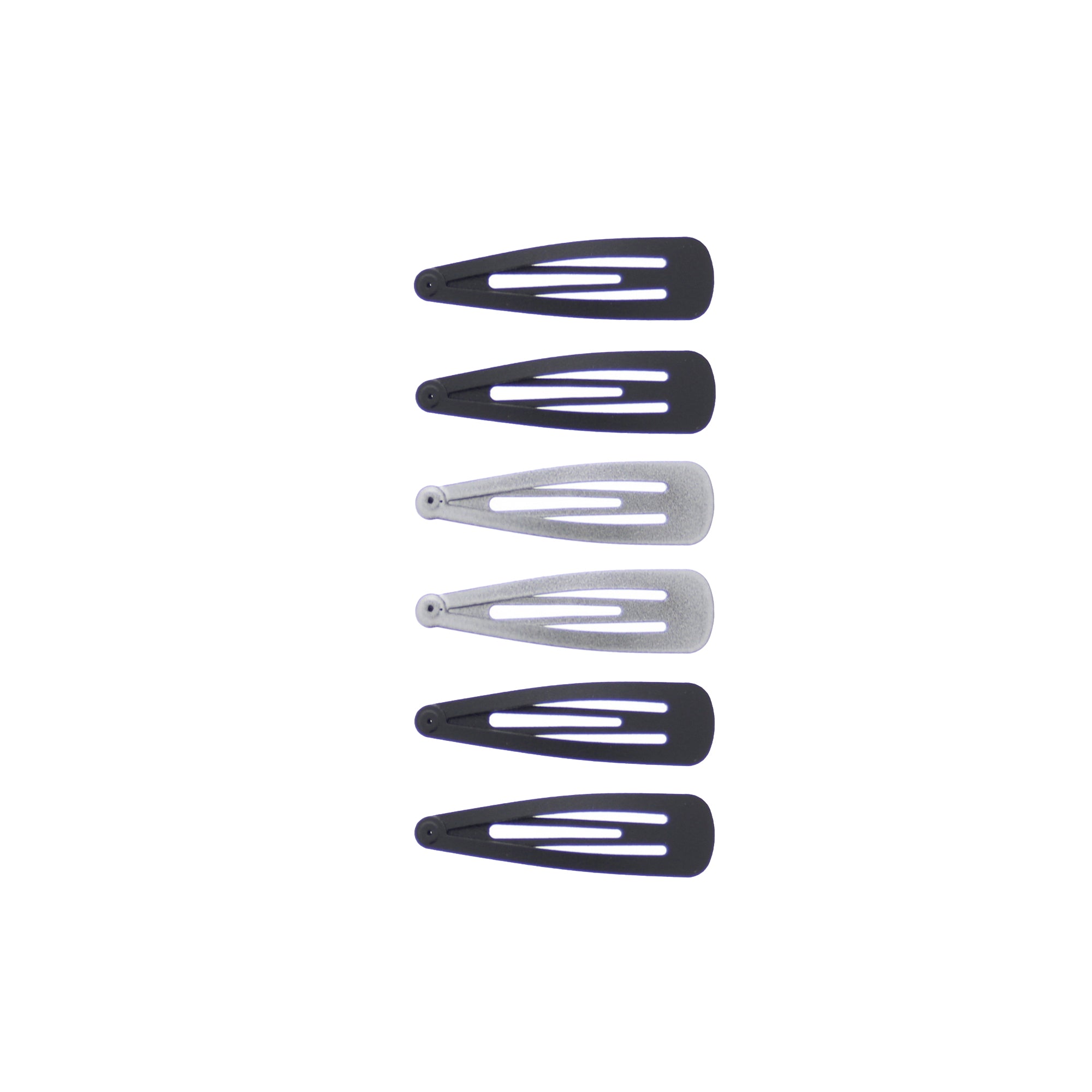 6 on a Card 5cm Antique Metal Hair Snapclips