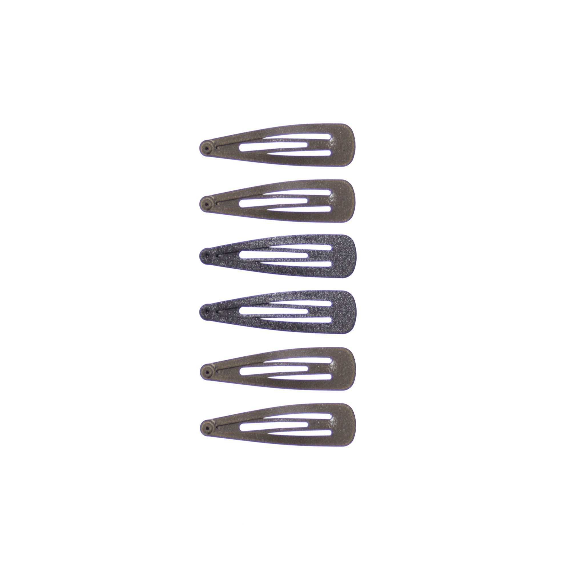 6 on a Card 5cm Antique Metal Hair Snapclips