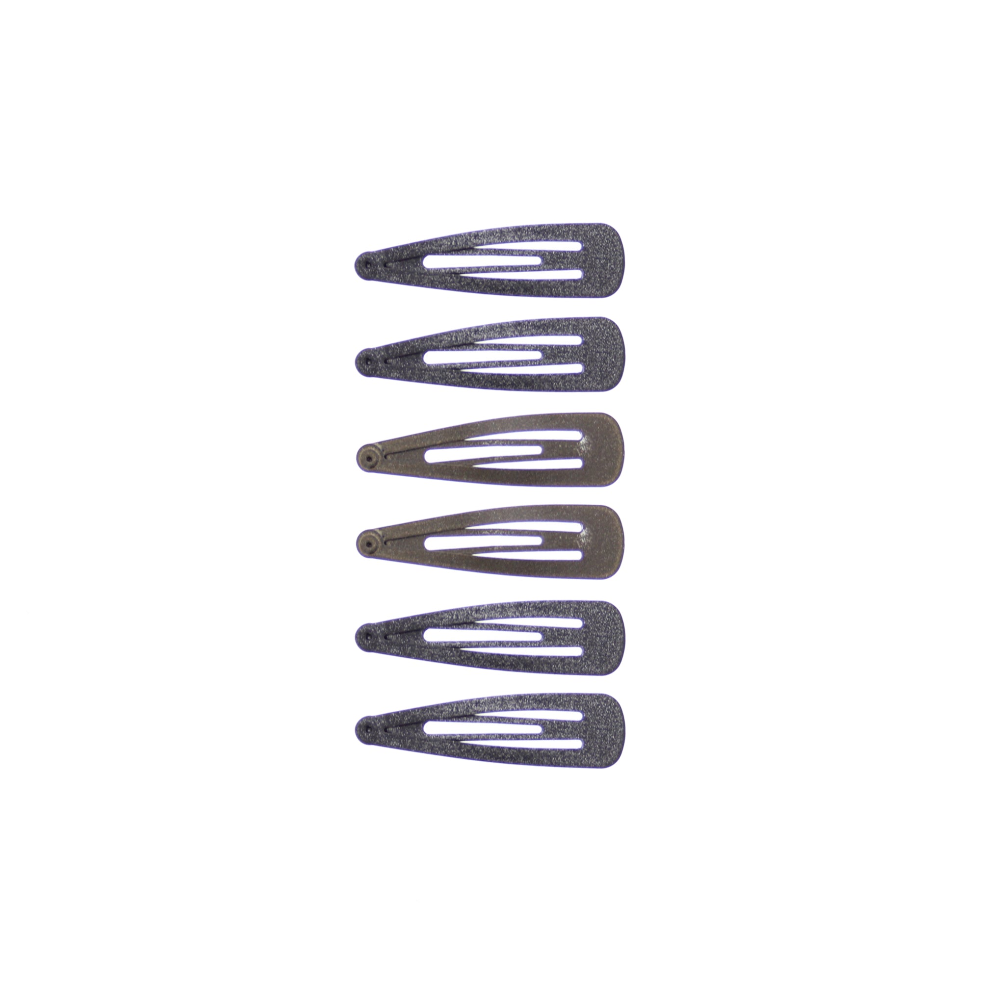 6 on a Card 5cm Antique Metal Hair Snapclips