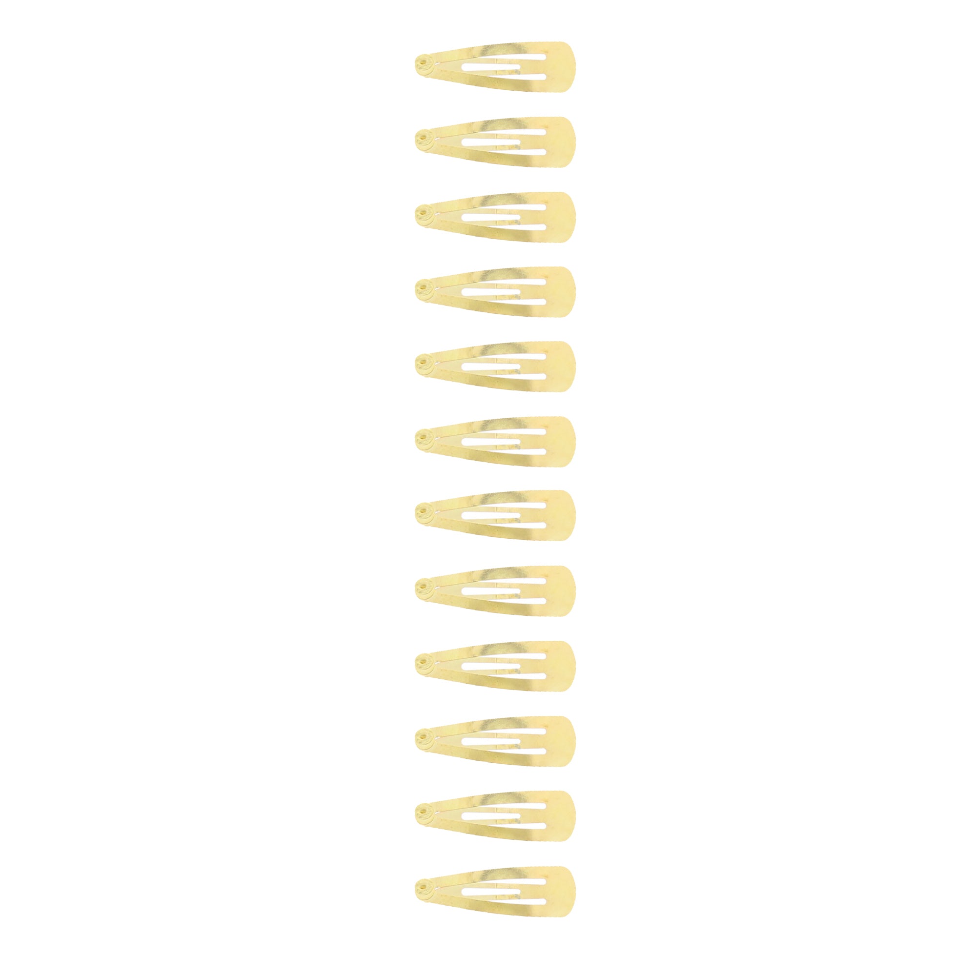 12 on a Card 3cm Gold Metal Snapclips