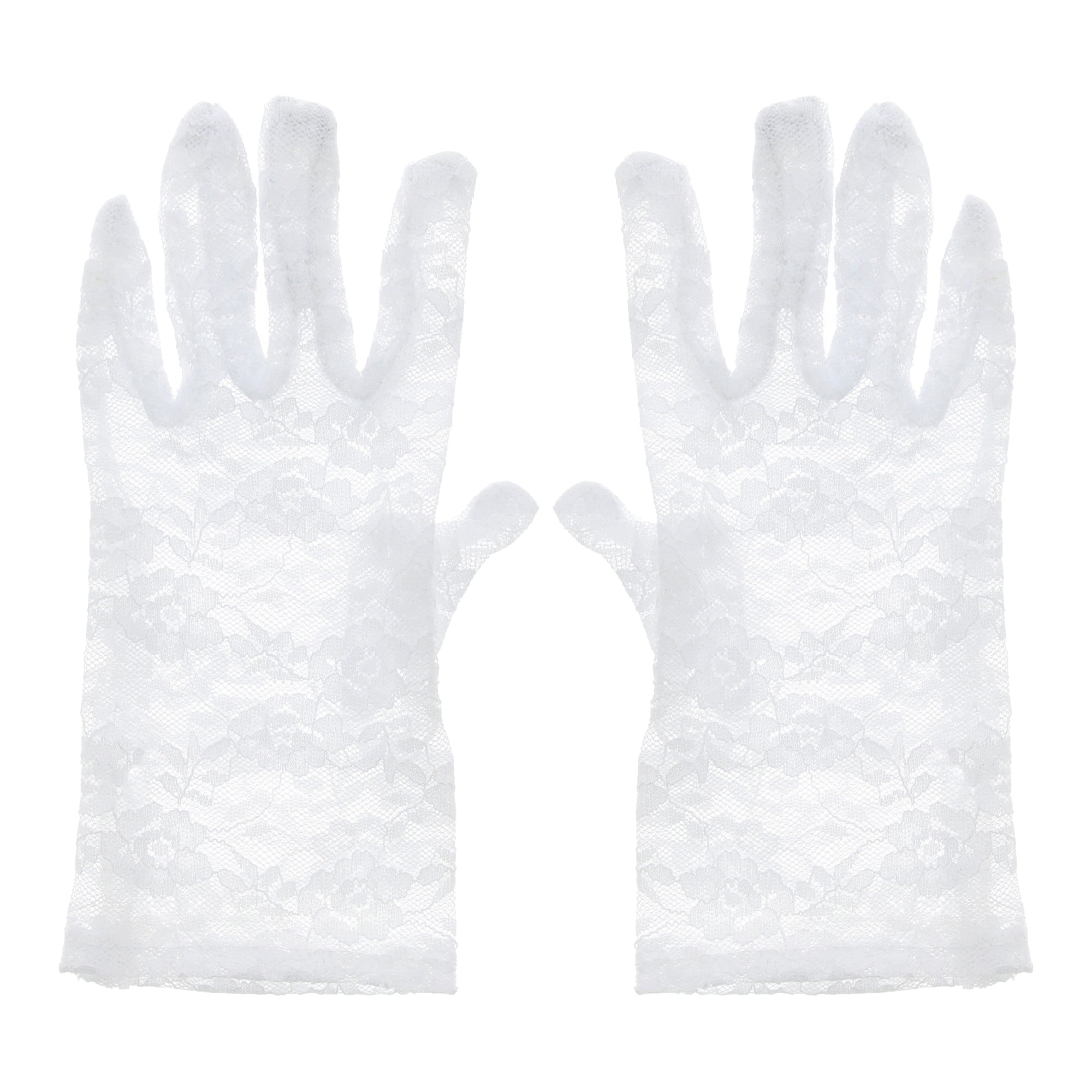 Children's White Lace Gloves
