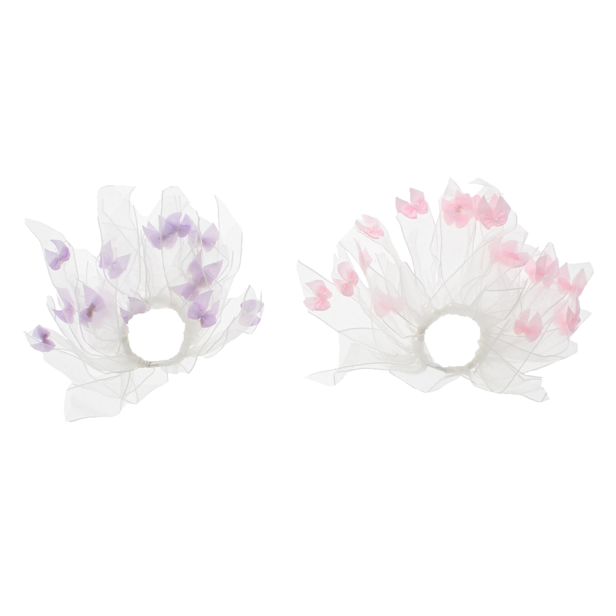 Pair of Pastel Windmill Scrunchies with Bows