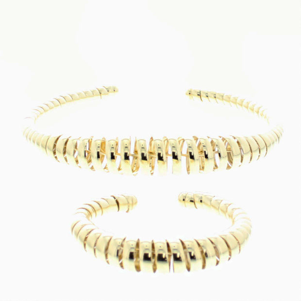 Gold Rings Necklace & Bracelet Set