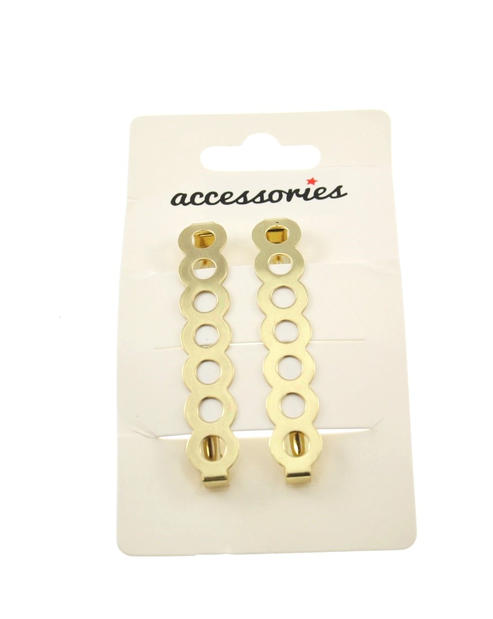 Pair of Hair Slides Card Clip-in End Barrettes