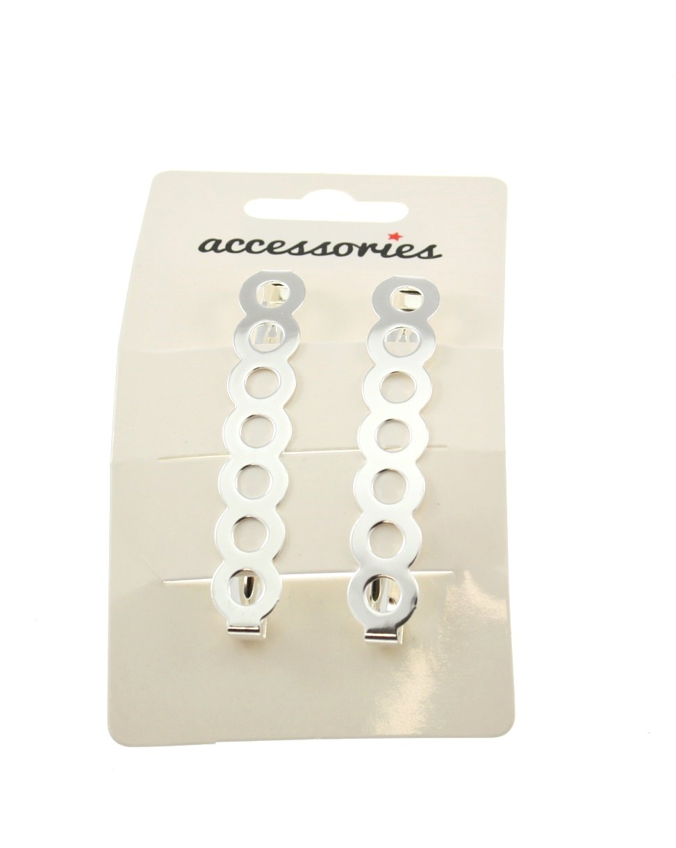 Pair of Hair Slides Card Clip-in End Barrettes