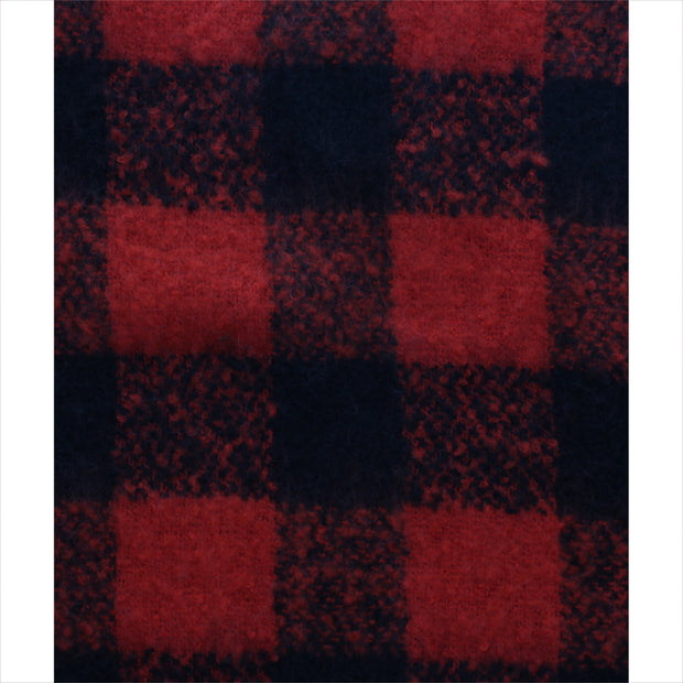 Checkered Fluffy Thick Winter Scarf