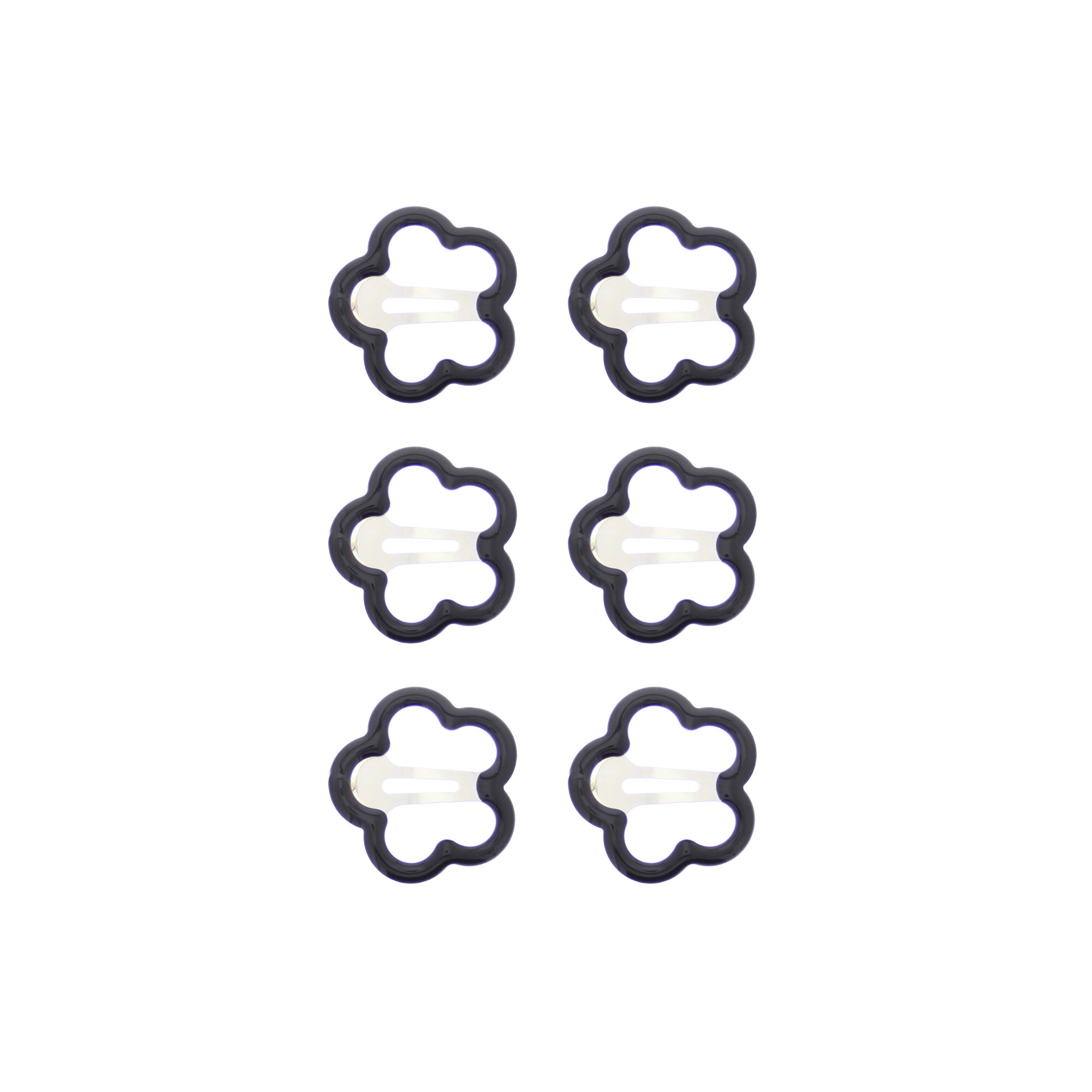 6 on a Card 3cm Flower Hair Snapclips