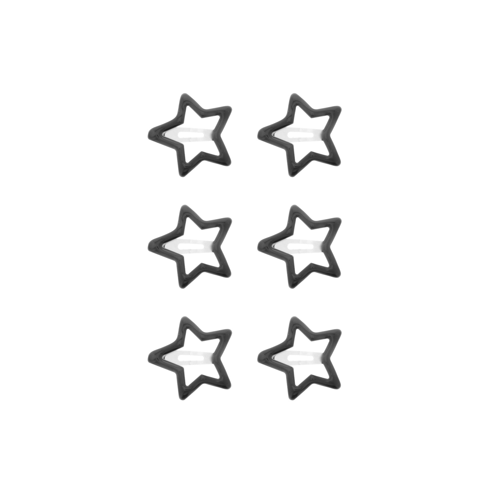 6 on a Card 3cm Star Snapclips