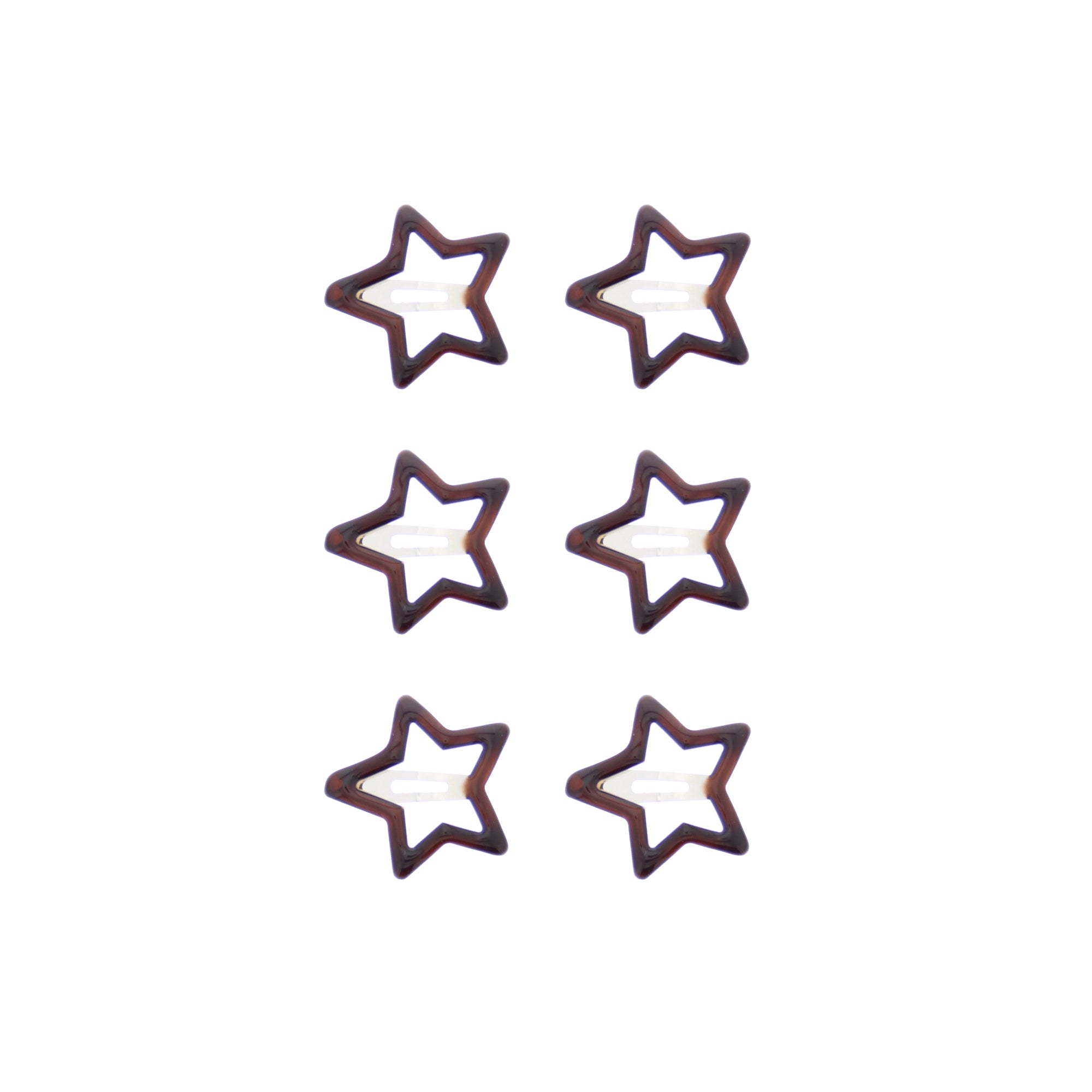 6 on a Card 3cm Star Snapclips