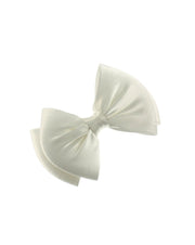 Large Double Bow on Barrette (Dimensions of bow: L: 11cm x H: 6cm - Dimensions of barrette : 7.5cm - 80s retro fashion - Great as a fashion hair accessory / wedding / party / fancy dress)
