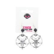 Ram on Pentagram Earrings