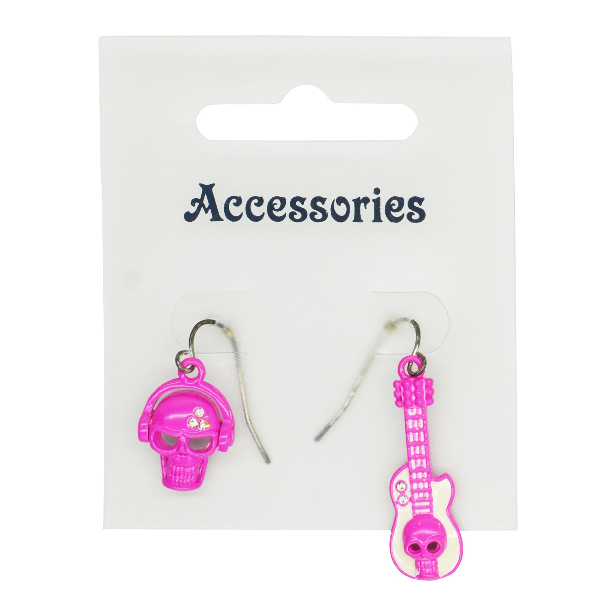 Headphones & Guitar with Skull Earrings