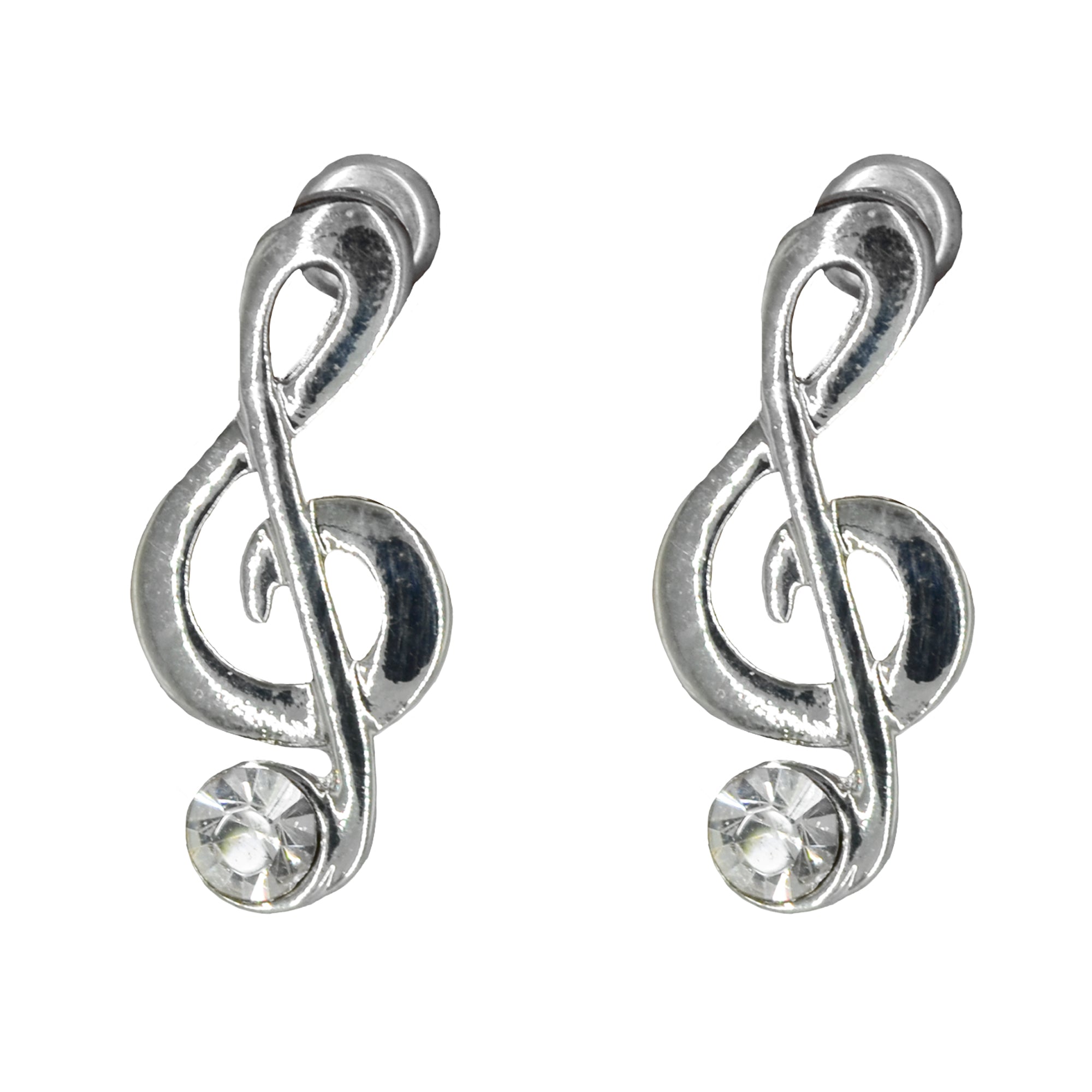 Treble Clef Stud Earrings