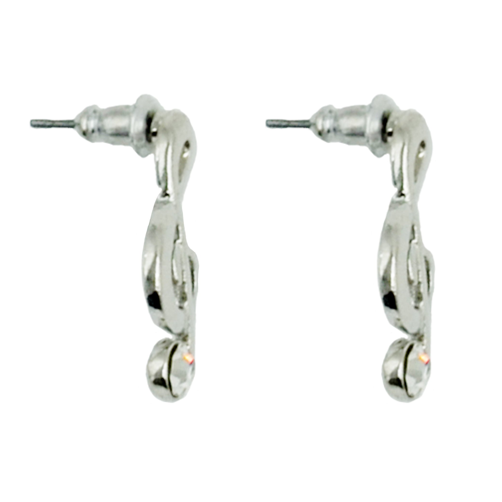 Treble Clef Stud Earrings