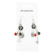 Musical Themed Rock Earrings with Cassette, Records, Musical Note and Stars