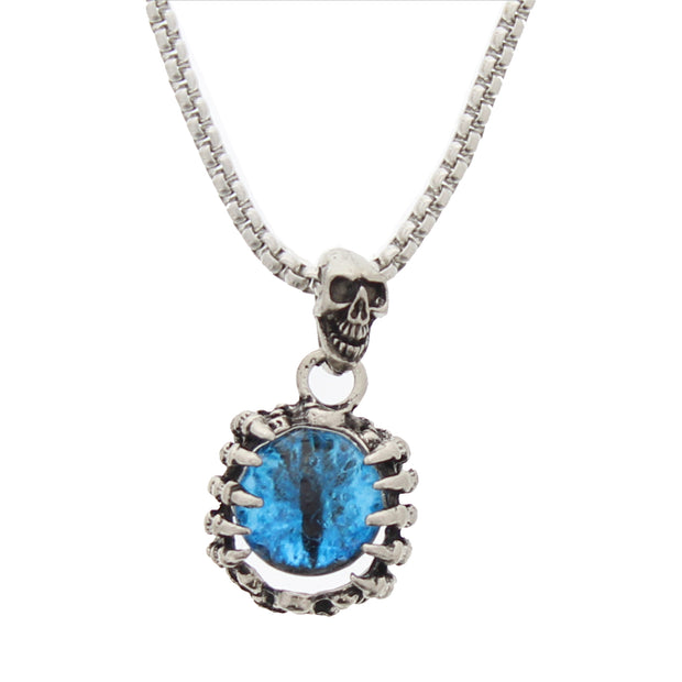 Evil Eye, Claws & Skull Pendant Necklace