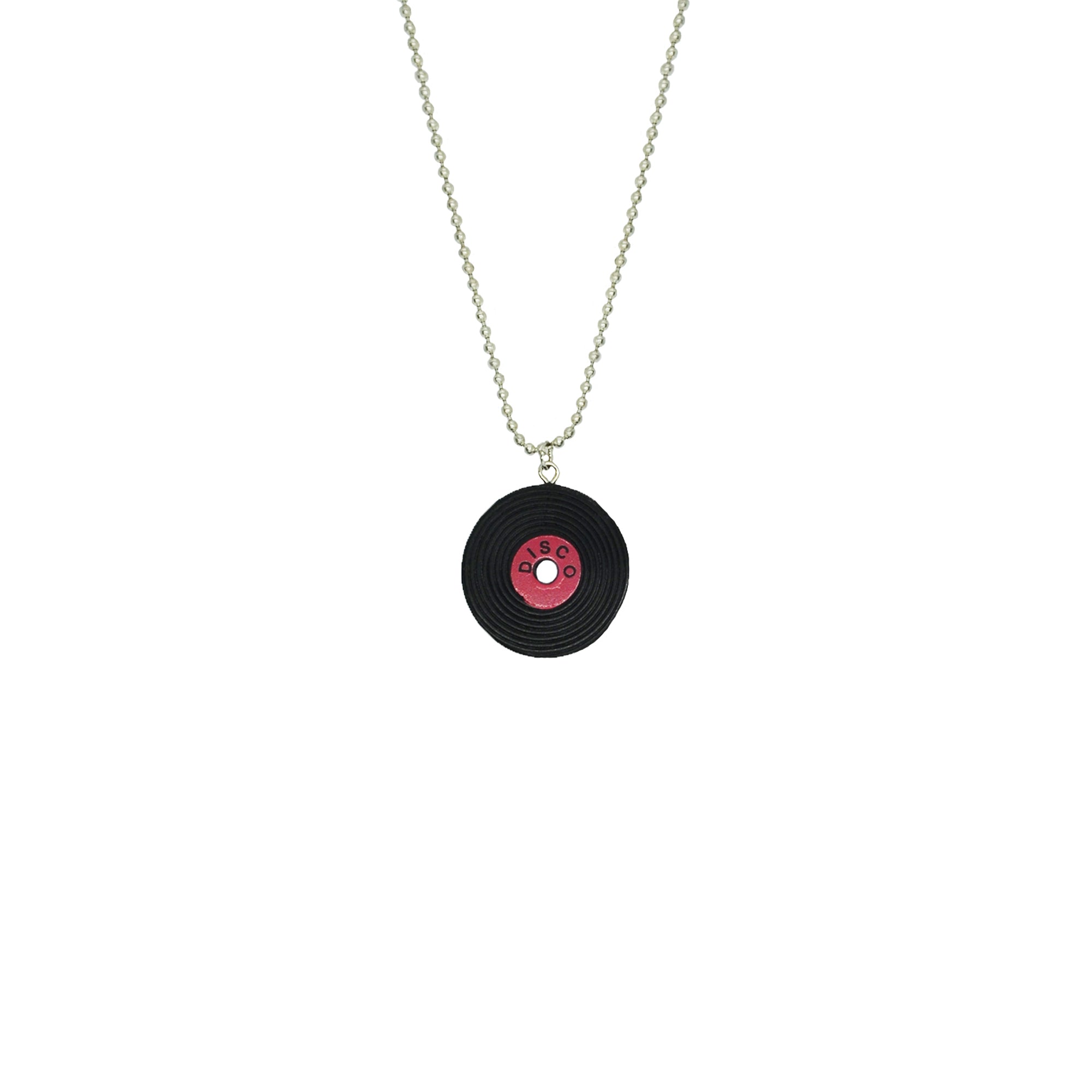 Disco Record Necklace