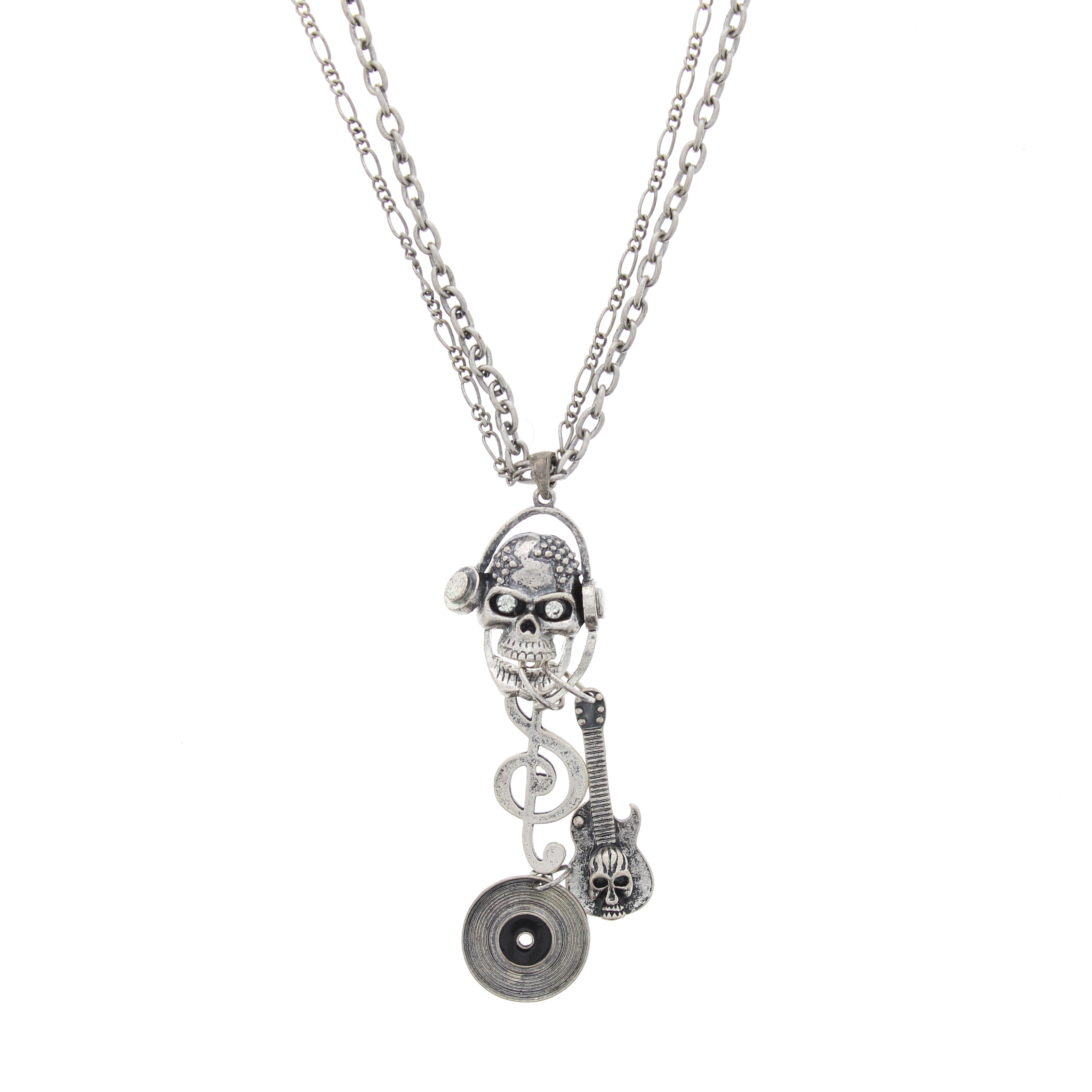 Musical Themed Diamante Skull